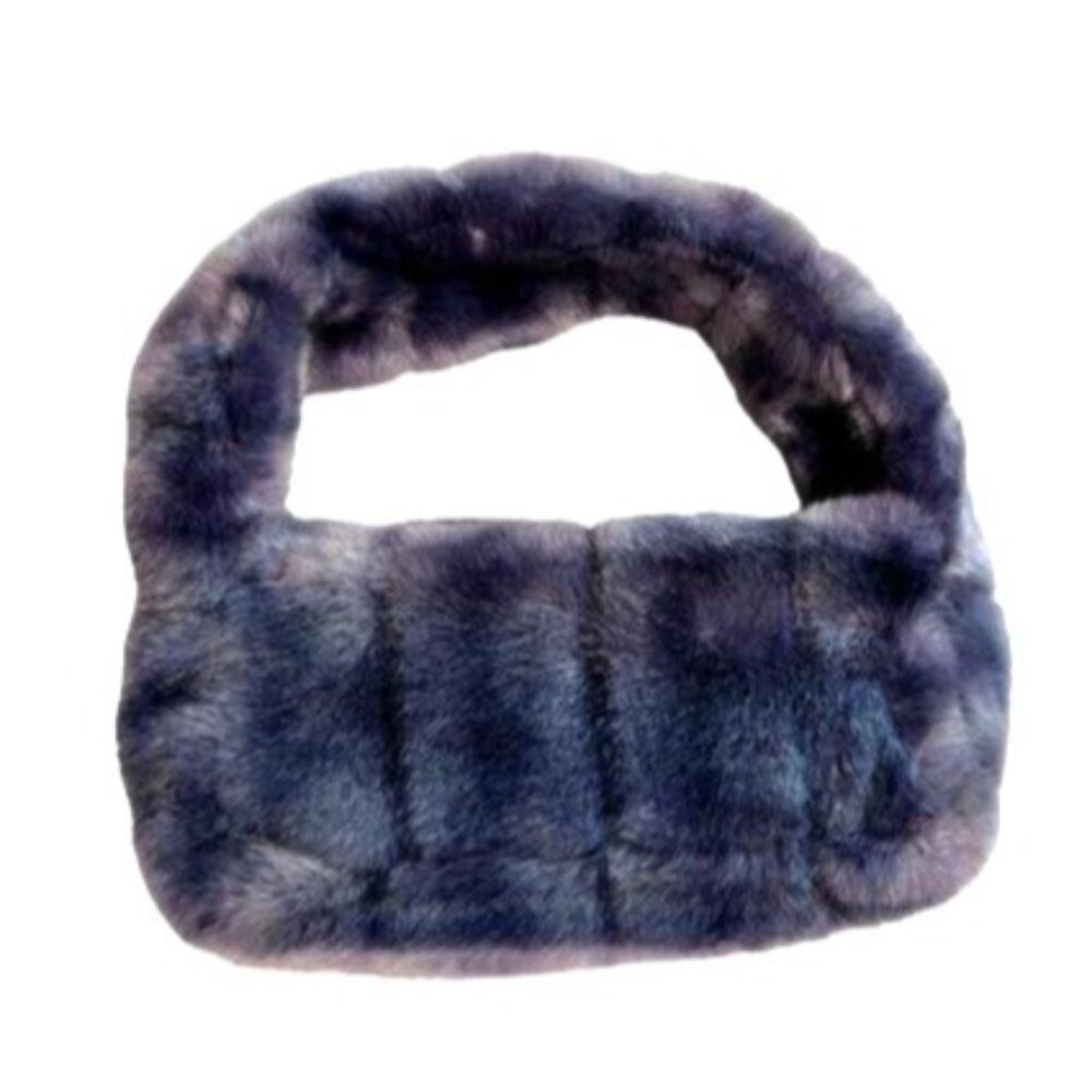 Marei 1998 Faux Fur Handle Bag in Purple